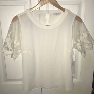Dressy shirt sleeve blouse